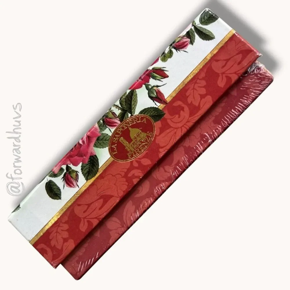 La Saponeria Firenze Rose Scented Luxury Soap – 10.5oz – Italian Artisan Bar